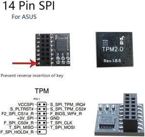 Security Module For ASU-S TPM 2.0 SPI Card Module 14-1 Pin Safety block Motherboard Windows 11