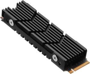 M.2 Heatsink NVMe SSD PS5 Heat Sink Computer PC PCIE M2 2280 SSD Cooler with Thermal Silicone pad for PC / PS5 for Samsun&g 990 980 970 EVO Plus SN850 SN750 SN570 Firecuda 530 Black