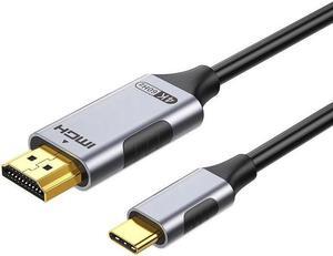 USB C to HDMI Cable 6.6ft (4K@60Hz),USB 3.1 Type C to HDMI 2.0 Cord, [Thunderbolt 3/4 Compatible] for i/Phone 15 Pro/Max, MacBook Pro/Air 2023, iPad Pro, Surface Book 2, Galaxy S23
