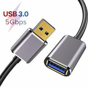 USB Extension Cable, Type A Male to Female USB 3.0 Extension Cord High Data Transfer Compatible with Webcam ,GamePad, USB Keyboard, Flash Drive, Hard Drive, Printer (3.3FT)