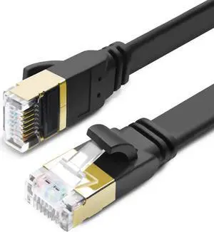 Ethernet Cable CAT8 Shielded Cable 10ft Faster Than CAT7 CAT6 CAT5e High Speed 40Gbps 2000MHz SFTP Flat Internet Network LAN Cable for Gaming Router Modem PC Switches Hub Xbox (10ft)