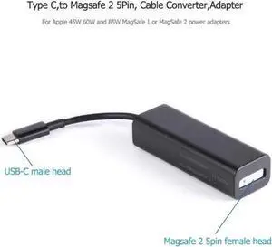USB C Magsafe Adapter, Type C to Magsafe 1&2 Converter Adapter Charge, Compatible with New MacBook Pro/Air and Any USB C Devices,USB 3.1 Type C Male to Magsafe 2 5Pin Female Cable Cord Converter Adapt