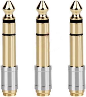 6.35mm To 3.5mm Converters 1/4" Male 1/8" Female 6.35 to 3.5 Jack Headphone Audio Adapter Microphone Connector Stereo Plug