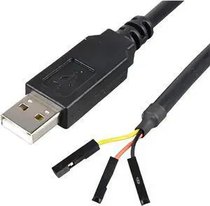 FTDI TTL-232R-RPI Debug Cable for Raspberry Pi Module,3Way,3.3V, TTL-232R-RPI 3V3 USB to TTL UART Converter Adapter Serial Cable