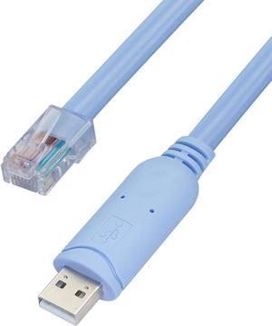 FTDI Chip USB to RJ45 RS232 Console Adapter Serial Cable for Routers/Switches/Firewall/Servers CISCO NETGEAR HP LINKSYS JUNIPER Network Equipment,6FT