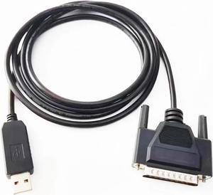 USB to RS232 DB25 Adapter Serial Cable for Fanuc CNC PLC Communication, USB Programming Cable for DNCLink Configuration Copy Setting, FTDI Chip Inside