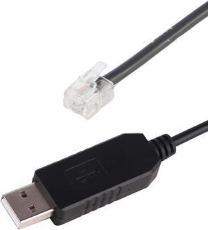 USB to RS232 RJ11 RJ12 6P6C Serial Programming Cable for Spectra POS Card Reader PR608