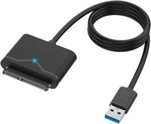 USB3.0 to SATA 3 Hard Drive Cable Adapter, SATA III to USB 3.0 USB A 5Gbps Adapter Cable, External Hard Drive Connector Converter to USB for 2.5 inch 3.5 inch HDD SSD Data - Not Include Power Adapter