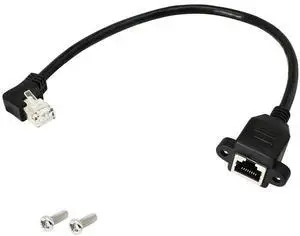 RJ45 Ethernet Adapter Cable 90 Angle Left Male to Famale Ethernet Switch Adapter Cable for CAT 5/CAT 6 LAN Ethernet Socket Connector Adapter Cat5 Cat6 Cable(Left)