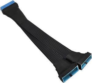 USB 3.0 Header Extension Cable 19/20 Pin 1 to 2 Y Splitter Internal Extension Adapter DIY(5.9 inch)