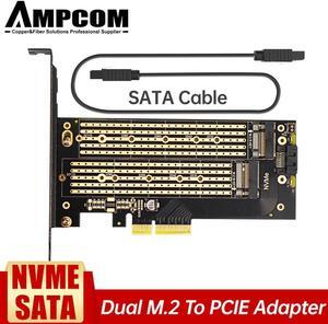 M.2 NVME SSD to PCIe 4.0 X4 Adapter Card with Copper Cooling Best Heatsink Upgrade for PC , PCIE GEN4 Full Speed 64Gbps
