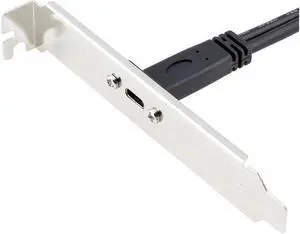 Desktop 20 Pin Header Female to USB-C Cable with PCIe profile bracket 19Pin to USB Type-C Adapter Cable 50cm