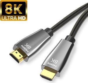 8K HDMI 2.1 Cable 3.3ft 48Gbps, (Certified) High Speed HDMI Cables, 8K60Hz 4K120Hz 144Hz eARC HDCP 2.2&2.3 SBTM HDR10+ Dolby Compatible with PS5/PlayStation 5/Xbox Series X/Apple TV 4K