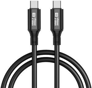 USB C to USB C Cable USB 3.2 Type C 20Gbps PD 100W 8K@60Hz Data Fast Charging Cable for Phone, Tablet, Other USB C Devices (0.5M)