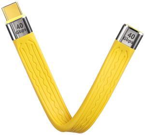 40Gbps USB4 Type C Extension Cable 100W PD Fast Charging 8K USB C to USB C Flat Slim FPC Data Cable for Laptop & Phone (Male to Female)