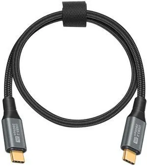 Short USB C to USB C Cable 1.5ft, 20Gbps Data Transfer & 100W USB 3.2 Gen 2 Type C to Type C Fast Charger Cable Nylon Braided Support 8K@60Hz Video for Thunderbolt3, MacBook Pro