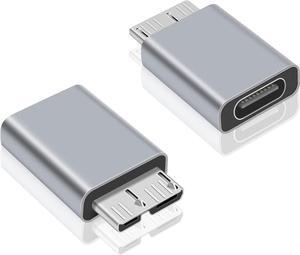 USB C to Micro B Adapter, 2-Pack 5Gbps Type C Cable, USB C 3.1 Hard Drive Cable Support Data and Charging for Type C 3.0 External Portable SSD HDD