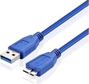 1M/3FT Blue USB 3.0 Type A Male To Micro B Male Superspeed Cable Adapter
