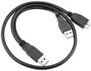 USB3.0 A Male to Micro USB 3.0 Y cable with Extra Power for Mobile HDD 0.5M