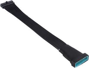 USB 3.0 Header Extension Cable, Low Profile USB 3.0 Internal 19/20 Pin Header Extender | USB 3 Motherboard Adapter | 5.9 inch