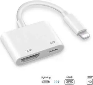 Lighting to HDMI,Lighting Digital AV Adapter,1080P HDMI Video AV Cable, HDMI Sync Screen Connector Conversion for iPhone 11/11 Pro/XS/XR/X/8 7,iPad and iPod, Support IOS13