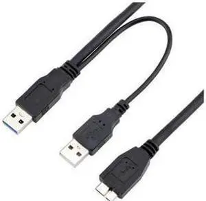 USB3.0 A Male to Micro USB 3.0 Y cable with Extra Power for Mobile HDD 0.5M