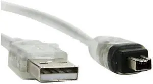 IEEE 1394 Firewire 4 Pin Male iLink Adapter to USB Male Cord Cable 100cm for DCR-TRV75E DV