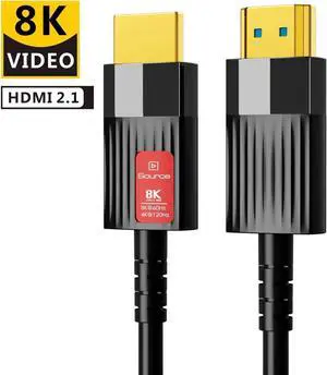 Long 8K HDMI 2.1 Fiber Optic Cable 16 Feet 4K 120Hz 8K 60Hz 48Gbps Dynamic HDR10 / eARC/HDCP 2.3 for RTX 4080 4090 3080 3090 Xbox Series X PS5 LG C9 Samsung Q90T TCL Sony