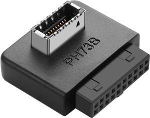 USB 3.0 Front Panel Header USB 3.0 19/20Pin to Type E Motherboard Header Adapter 19Pin Female to Type-E Female Front Connector Converter