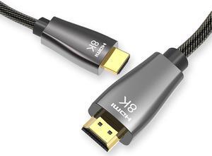 8K HDMI Cables 2.1 3.3FT,  48Gbps 8K & 4K Ultra High Speed Cords(8K@60Hz 7680x4320, 4K@120Hz) eARC HDR10 HDCP 2.2 & 2.3 3D, Compatible for PS5/PS4/X-Box/Roku TV/HDTV/Blu-ray/LG/Samsung QLED