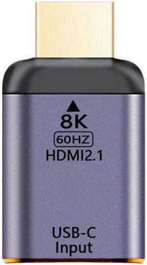 USB-C Type C Female Source to HDMI Sink HDTV Adapter 8K@60hz 4K@120hz for Tablet Phone Laptop