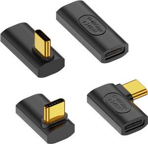 90 Degree USB C Adapter - 40Gbps Support Thunderbolt 4 Cable for Steam Deck, Laptop, MacBook, iPhone - 4 Pack