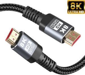 Ultra 8K High Speed HDMI Braided Cable - 3.3 Feet - Black, 48Gbps, 8K, Dynamic HDR, eARC - DynamicView Series