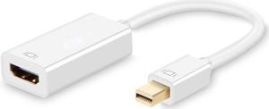 Mini DisplayPort (Thunderbolt 2) to HDMI Adapter with Support for 4K [Gold Plated] 4K Thunderbolt to HDMI Converter Male to Female Adaptor for MacBook Air, iMac, MacBook Pro,Surface Dock- White