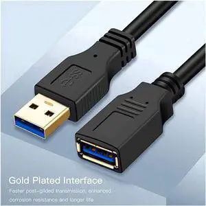 USB 30 Extension Cable 12 ft USB Extension Cable USB 30 Extender Cord Type A Male to Female Data Transfer Lead for Hard DrivePrinterKeyboardCameraUSB Flash DriveCard Reader
