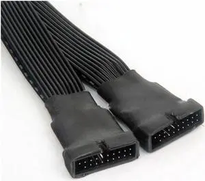 USB 3.0 19Pin/20Pin female to male Y Splitter motherboard extension Flat cable