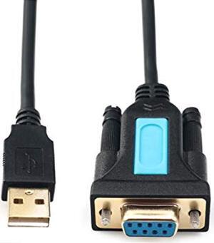 CABLEDECONN USB to RS232 Adapter with Prolific PL2303 Chipset USB2.0 Male to RS232 Female DB9 Serial Cable 2m 6ft for Windows XP,Windows Vista,7,8,10,Mac OS 10.6 Above Linux