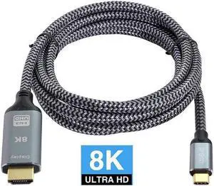 Type-C USB4 USB-C Male Source to HDTV 2.0 Male Display 8K UHD 4K DP to HDTV Male Monitor Cable Type-C USB4 USB-C Male Source to HDTV 2.0 Male Display 8K UHD 4K DP to HDTV Male Monitor Cable
