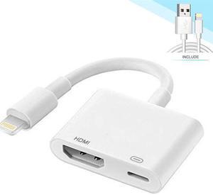 Digital HDMI Adapter Converter New Edition 2 in 1 Plug and Play Digital AV Connector Compatible with iPhone XR,iPhoneX/8/7/Plus iPad iPod
