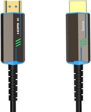 8K Game Fiber Optic HDMI Cable 16FT (48Gbps, in-Wall CL3 Rated, eARC, 8K 60Hz, 4K 144Hz, HDCP 2.3, HDR10+) Ultra High Speed Long HDMI 2.1 Cable - for Gaming, VR, HDTV, Monitor, PC