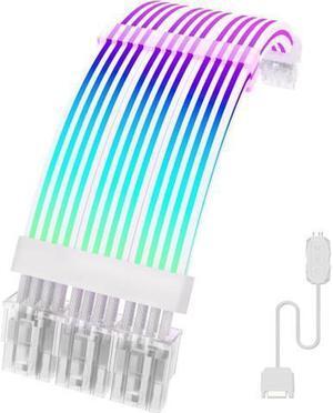 RGB PC Cables,Strimmer 3x8 pin Extension Cable,PC Graphic Card Power Supply,5V 3Pin Sync ARGB PSU Cable