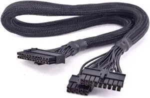 24Pin ATX Power Supply Cable 18+10Pin to 20+4 Pin Sleeved for Seasonic M12II EVO 850 750 620 520 W PSU Modular