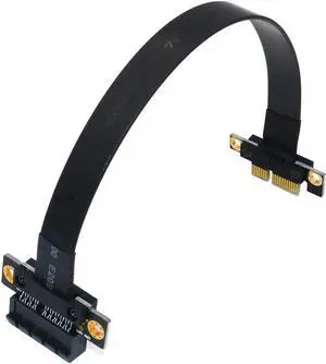 Pci-e Extension Cable PCI-e riser Pci Express x1 Extension Cable with Gold-Plated Connector ,PCI-e PCI Express 36PIN 1X Expander Extension(180 Degree 20cm Extension Cord)