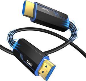 8K HDMI 2.1 Cable Certified 16ft Optical HDMI Cable, Certified with Zero Signal Loss (8K@60Hz, Ultra High Speed, Fibre Optic HDMI Cord Officially Licensed, Lossless Transmission)