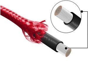 Power Supply Sleeved Cable, Extension PC Kit, 18AWG 24Pin ATX / 8 (4+4) Pin EPS / 8 (6+2) Pin PCI-E Power Supply PSU Cable with Combs, 30CM Black & Red