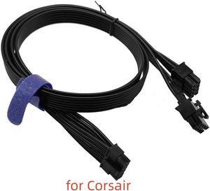 Replacement for Dual CPU 8 Pin Male to Mini 12 Pin GeForce RTX 30 Series GPU Power Adapter Cable for Modular PSUs 25-inch(63cm)