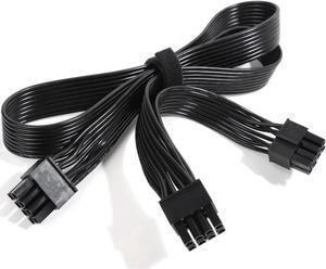 PSU CPU 8 Pin to Dual 8 (4+4) Pin EPS Cable Male to Male CPU Power Cable for Seasonic Focus Prime ROG Thor Strix Modular Power Supply (70cm+15cm)