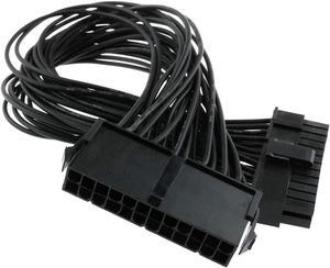 ATX 24 Pin Extension Cable Lead 24 Pin Male to 24 Pin Female ATX Power Supply PSU Extension Cable Extender for Motherboard 32cm/12.6Inch