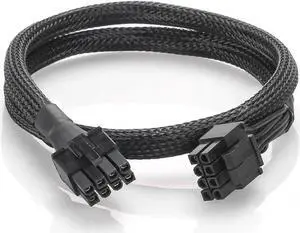 CPU 8Pin to 8pin 4+4Pin Power supply Cable Braided Net Sleeved for C.orsair HX1200 HX1000 HX850 HX750 PLATINUM Fully Modular RM Series RM450 550 650 750 850 1000W (63cm)