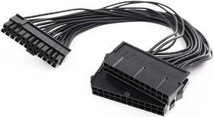 Dual Psu Power Supply 24 Pin Extension Cable For Atx Motherboard,24 Pin 20 + 4 Dual Multiple Psu Power Supply Cable Sp Adapter Extension Kit